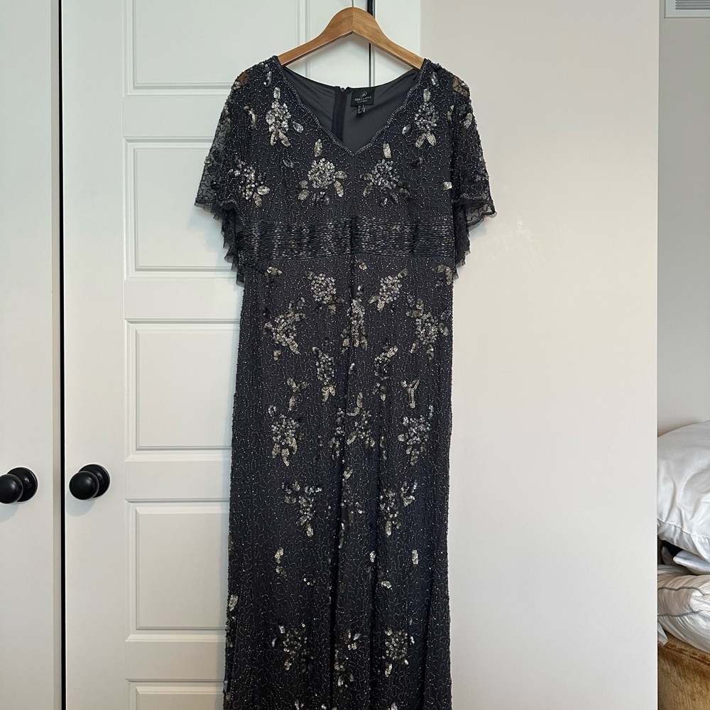 Elegant Black Floral Gown